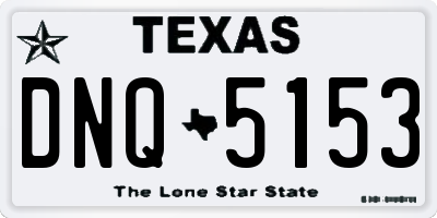 TX license plate DNQ5153