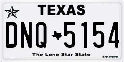 TX license plate DNQ5154