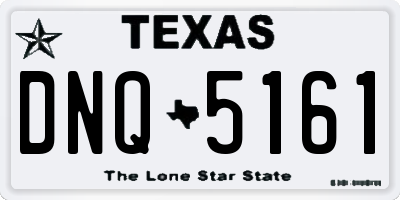 TX license plate DNQ5161