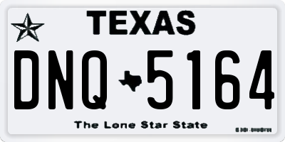 TX license plate DNQ5164