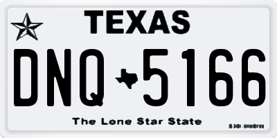TX license plate DNQ5166