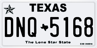 TX license plate DNQ5168