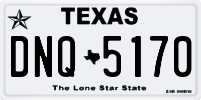 TX license plate DNQ5170