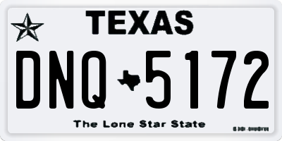 TX license plate DNQ5172