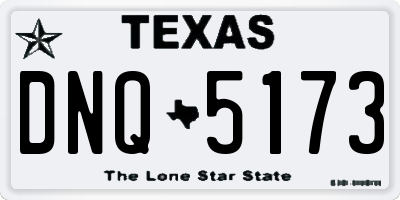 TX license plate DNQ5173