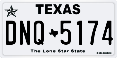 TX license plate DNQ5174