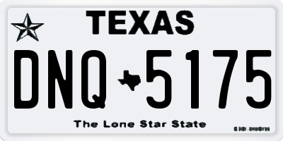 TX license plate DNQ5175