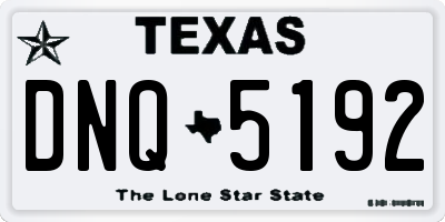TX license plate DNQ5192