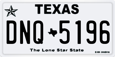 TX license plate DNQ5196