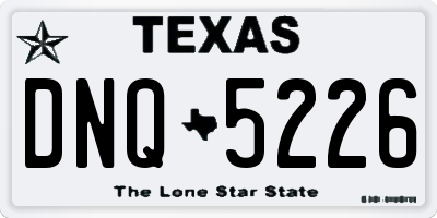 TX license plate DNQ5226