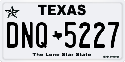 TX license plate DNQ5227