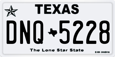 TX license plate DNQ5228
