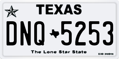 TX license plate DNQ5253