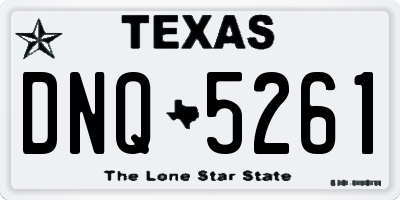 TX license plate DNQ5261