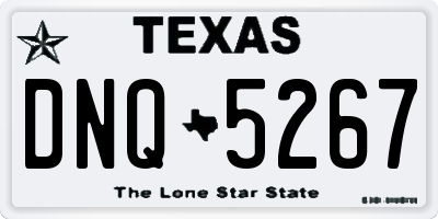 TX license plate DNQ5267