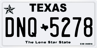 TX license plate DNQ5278