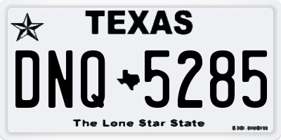 TX license plate DNQ5285