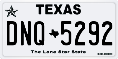 TX license plate DNQ5292