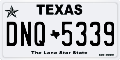 TX license plate DNQ5339