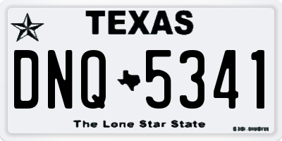 TX license plate DNQ5341