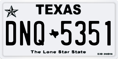 TX license plate DNQ5351