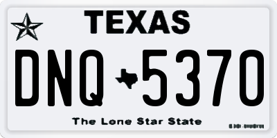 TX license plate DNQ5370