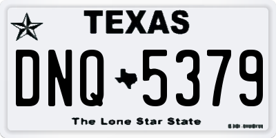 TX license plate DNQ5379