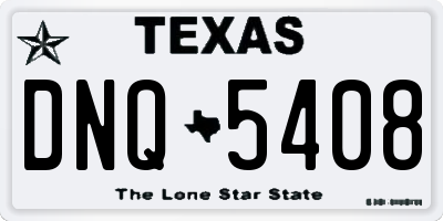 TX license plate DNQ5408
