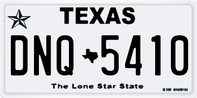 TX license plate DNQ5410