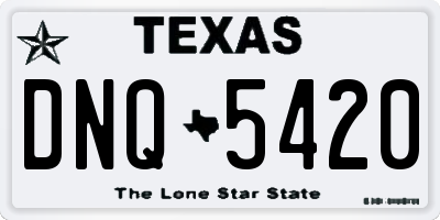 TX license plate DNQ5420