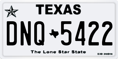 TX license plate DNQ5422