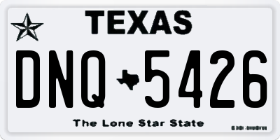 TX license plate DNQ5426