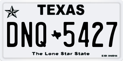 TX license plate DNQ5427