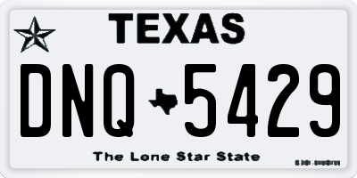 TX license plate DNQ5429