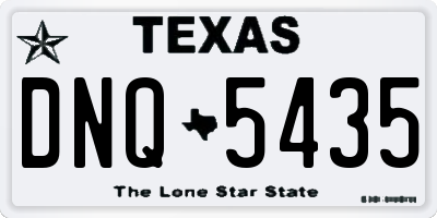 TX license plate DNQ5435