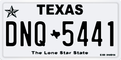 TX license plate DNQ5441