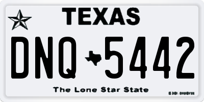 TX license plate DNQ5442
