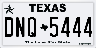 TX license plate DNQ5444