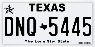 TX license plate DNQ5445