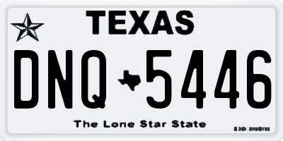 TX license plate DNQ5446