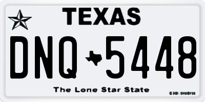 TX license plate DNQ5448