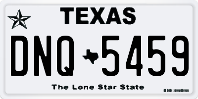 TX license plate DNQ5459