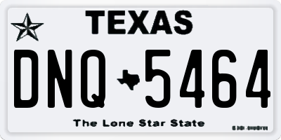 TX license plate DNQ5464