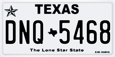 TX license plate DNQ5468