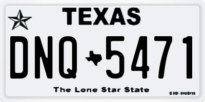 TX license plate DNQ5471