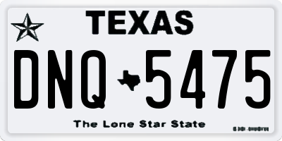TX license plate DNQ5475