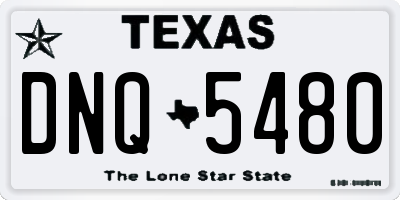 TX license plate DNQ5480
