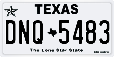 TX license plate DNQ5483