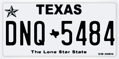 TX license plate DNQ5484