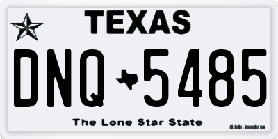 TX license plate DNQ5485